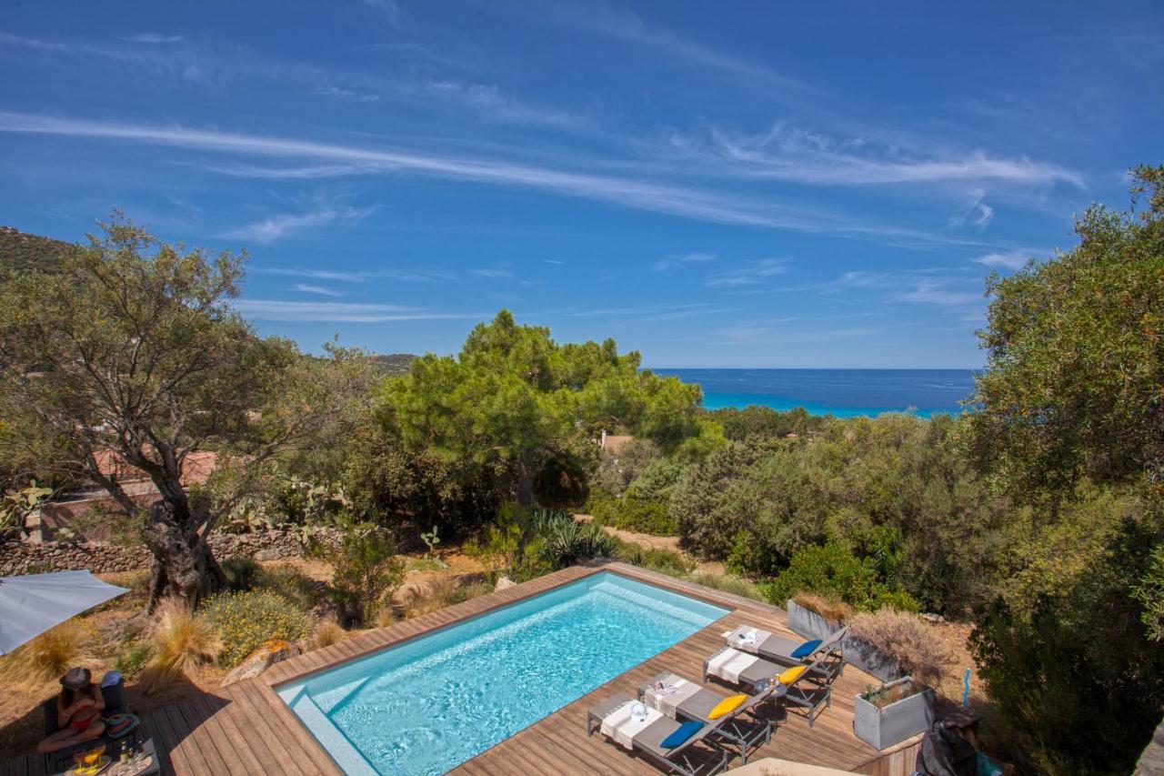 Villa Bodri, Maison En Pierre Avec Vue Mer Et Piscine Chauffee เอลเลอรูซ ภายนอก รูปภาพ